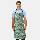 ヴィンテージフローラウィリアムモリスウィローバウグリーン エプロン (着用した状態)