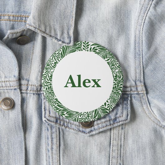 ヴィンテージフローラウィリアムモリスウィローバウグリーン 缶バッジ (インサイチュ)