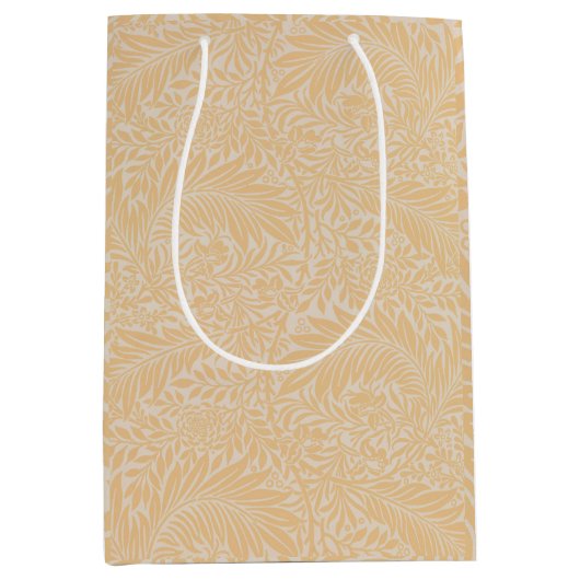 ヴィンテージフローラウィリアムモリスウィローボウイエロー ミディアムペーパーバッグ (正面)