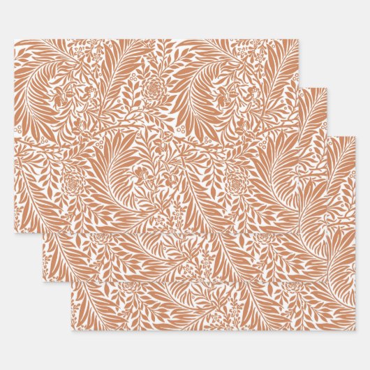 ヴィンテージフローラウィリアムモリスウィローボウラスト ラッピングペーパーシート (セット)