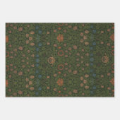 ヴィンテージフローラウィリアムモリスバイオレットオダマキ（植物） ラッピングペーパーシート (正面)