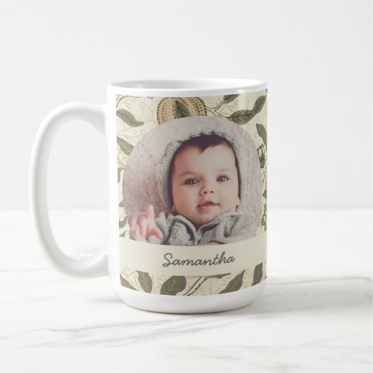 ヴィンテージフローラウィリアムモリスフルーツアールヌーボー コーヒーマグカップ (左)