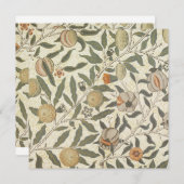 ヴィンテージフローラウィリアムモリスフルーツアールヌーボー サンキューカード (正面/裏面)