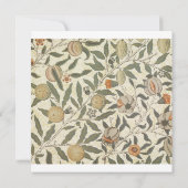 ヴィンテージフローラウィリアムモリスフルーツアールヌーボー サンキューカード (裏面)