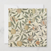 ヴィンテージフローラウィリアムモリスフルーツアールヌーボー サンキューカード (正面)