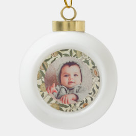 ヴィンテージフローラウィリアムモリスフルーツアールヌーボー セラミックボールオーナメント