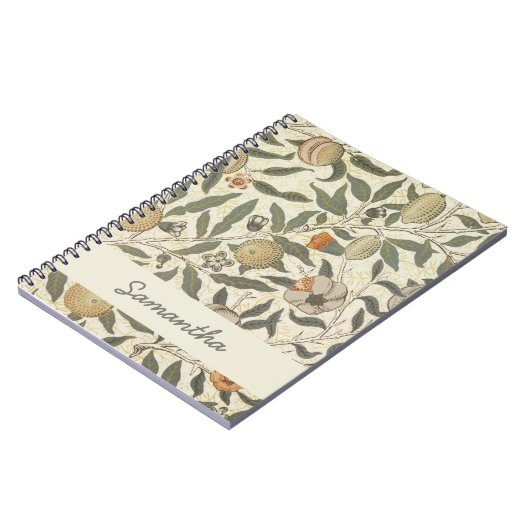 ヴィンテージフローラウィリアムモリスフルーツアールヌーボー ノートブック (左側)
