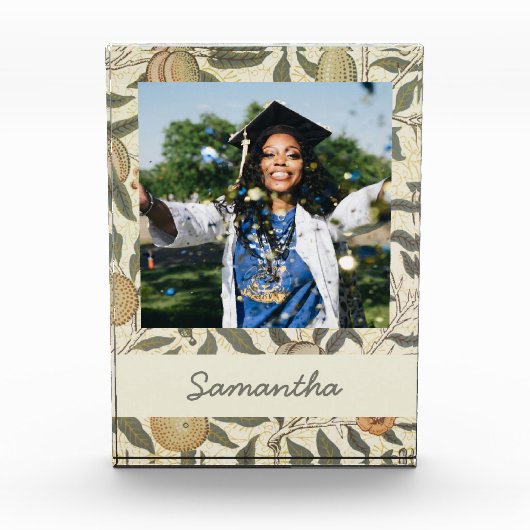 ヴィンテージフローラウィリアムモリスフルーツアールヌーボー フォトブロック (正面)