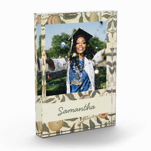 ヴィンテージフローラウィリアムモリスフルーツアールヌーボー フォトブロック (左)