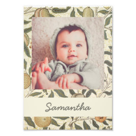 ヴィンテージフローラウィリアムモリスフルーツアールヌーボー フォトプリント           