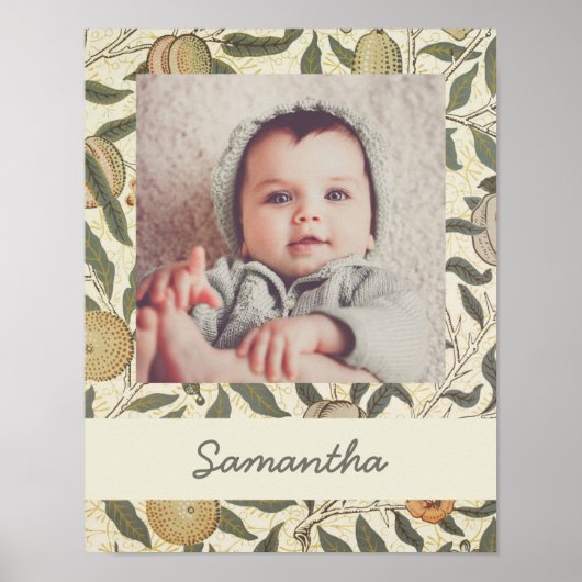 ヴィンテージフローラウィリアムモリスフルーツアールヌーボー ポスター (正面)