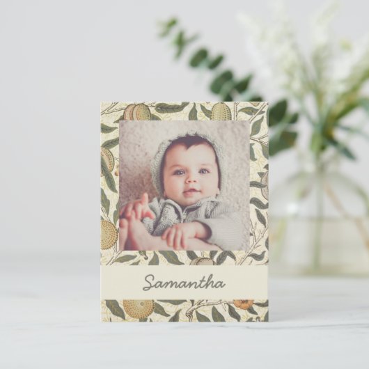 ヴィンテージフローラウィリアムモリスフルーツアールヌーボー ポストカード (スタンド正面)