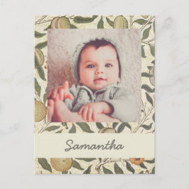 ヴィンテージフローラウィリアムモリスフルーツアールヌーボー ポストカード