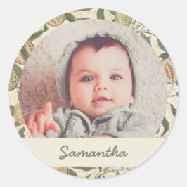 ヴィンテージフローラウィリアムモリスフルーツアールヌーボー ラウンドシール