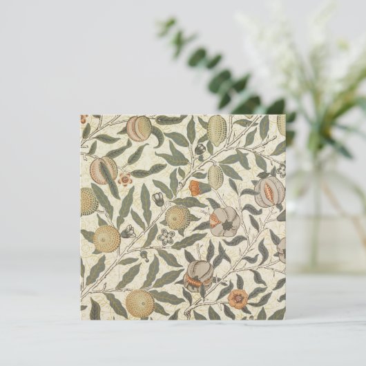 ヴィンテージフローラウィリアムモリスフルーツアールヌーボー 招待状 (スタンド正面)