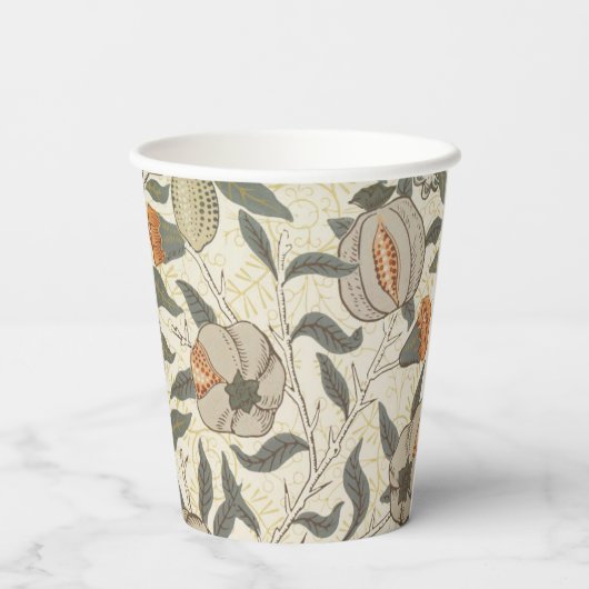 ヴィンテージフローラウィリアムモリスフルーツアールヌーボー 紙コップ (裏面)