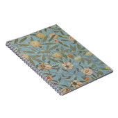 ヴィンテージフローラウィリアムモリスフルーツブルーフローラ ノートブック (右側)