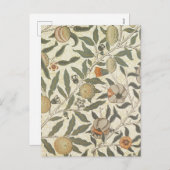 ヴィンテージフローラウィリアム・モリス・フルーツ シーズンポストカード (正面/裏面)