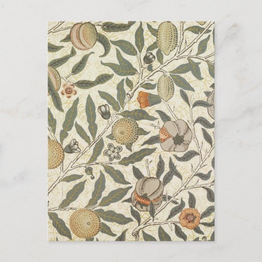 ヴィンテージフローラウィリアム・モリス・フルーツ シーズンポストカード (正面)