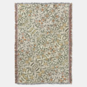 ヴィンテージフローラウィリアム・モリス・フルーツ スローブランケット (正面縦)