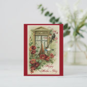 ヴィンテージフローラウィンドウ ポストカード (スタンド正面)