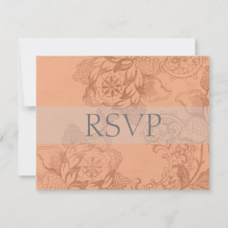 ヴィンテージフローラウェディングRSVPカードまたは返信カード 出欠カード
