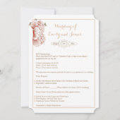 ヴィンテージフローラウェディングRSVPカード (正面)