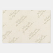 ヴィンテージフローラウォーターカラーエーデルワイス ラッピングペーパーシート (正面2)