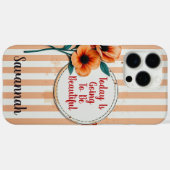 ヴィンテージフローラウォーターカラーデザインシック動揺して Case-Mate iPhoneケース (裏面 (横))