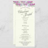 ヴィンテージフローラウォーターカラーブーケ結婚式 プログラム (正面/裏面)