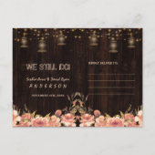 ヴィンテージフローラウッドオールドランタン私たちはまだ行う ポストカード (裏面)