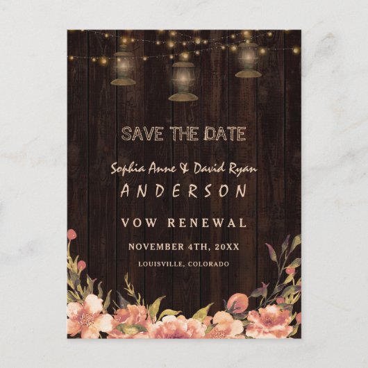 ヴィンテージフローラウッドオールドランタン私たちはまだ行う ポストカード (正面)