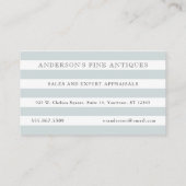 ヴィンテージフローラエッチング | ストライプ | カスタムカラー 名刺 (裏面)