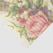 ヴィンテージフローラエッフェルタワーパリバード手書き 薄葉紙 (詳細)