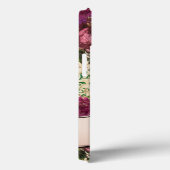 ヴィンテージフローラエフェメラとピンクリボンモノグラム Case-Mate iPhoneケース (裏面 / 右)