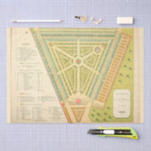 ヴィンテージフローラエフェメラデクペフランスのージガーデンティ 薄葉紙 (クラフト)