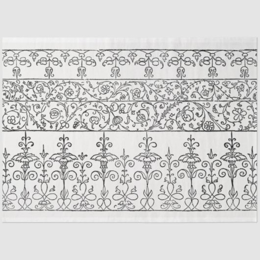 ヴィンテージフローラエフェメラ分離パターン 薄葉紙 (正面)