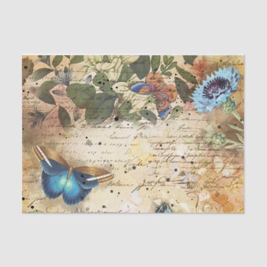 ヴィンテージフローラエフェメラ 薄葉紙 (正面)