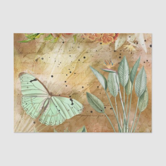 ヴィンテージフローラエフェメラ 薄葉紙 (正面)