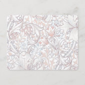 ヴィンテージフローラエレガンスウェディングレセプションカード エンクロージャーカード (裏面)