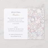 ヴィンテージフローラエレガンスウェディングレセプションカード エンクロージャーカード (正面)