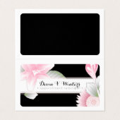 ヴィンテージフローラエレガンス折り畳みアポイントメントカード 名刺 (外部フラット)