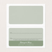 ヴィンテージフローラエレガンス折り畳みアポイントメントカード 名刺 (内部フラット)