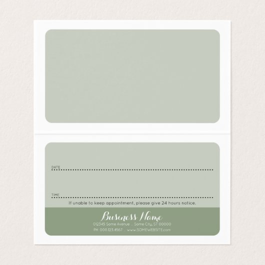 ヴィンテージフローラエレガンス折り畳みアポイントメントカード 名刺 (内部フラット)