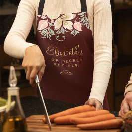 ヴィンテージフローラエレガントキッチン エプロン