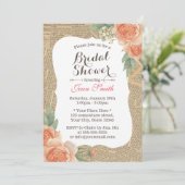 ヴィンテージフローラエレガントブックページブライダルシャワー 招待状 (スタンド正面)