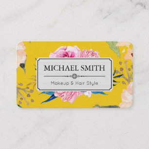 ヴィンテージフローラエレガントモダン Jonquilカラー 名刺