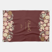 ヴィンテージフローラエレガント燃焼 キッチンタオル (横)