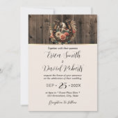 ヴィンテージフローラエレガント馬蹄馬結婚の 招待状 (正面)