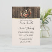 ヴィンテージフローラエレガント馬蹄馬結婚の 招待状 (スタンド正面)